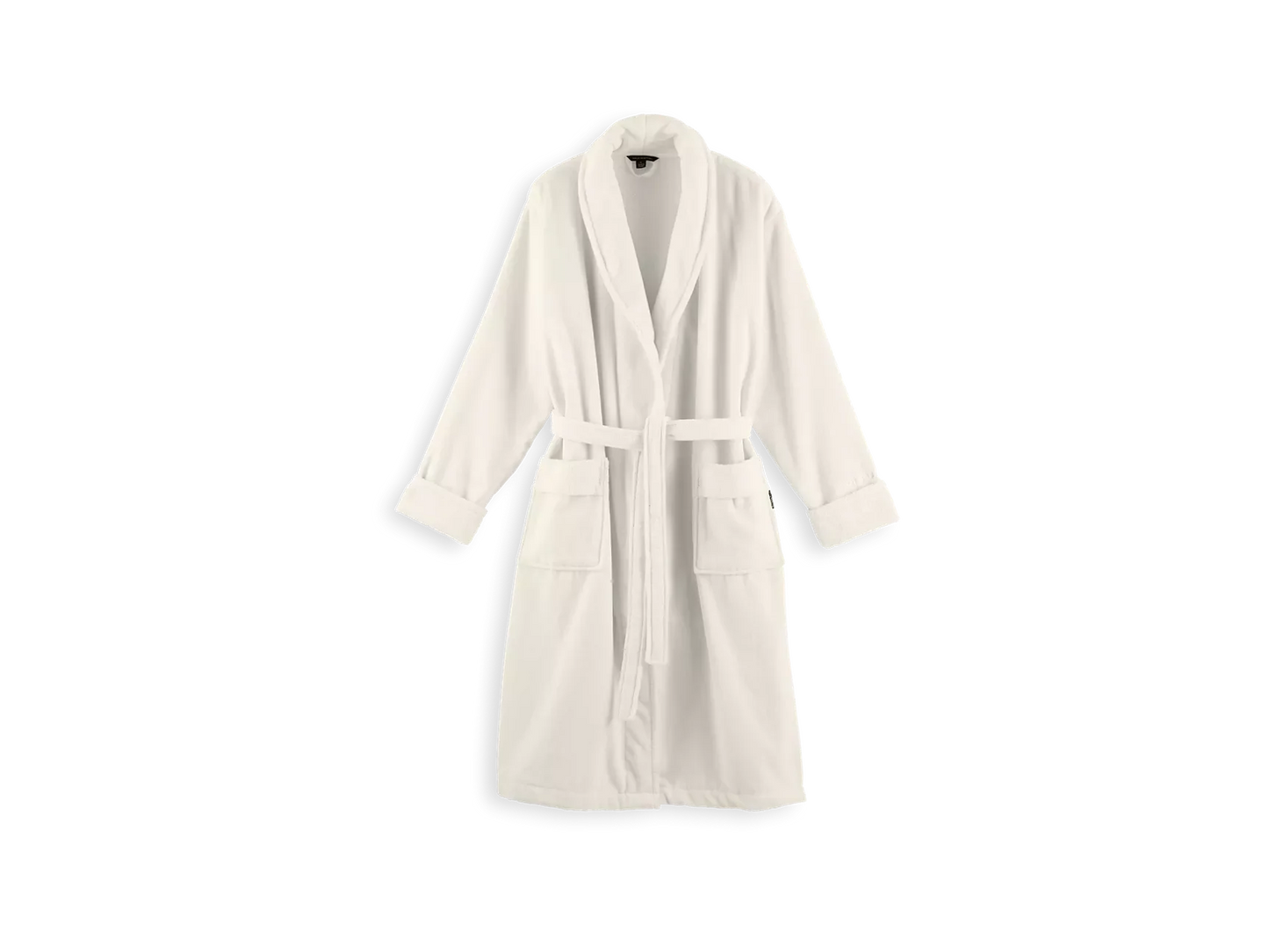Super Smooth Cotton Bathrobe Men M Off White